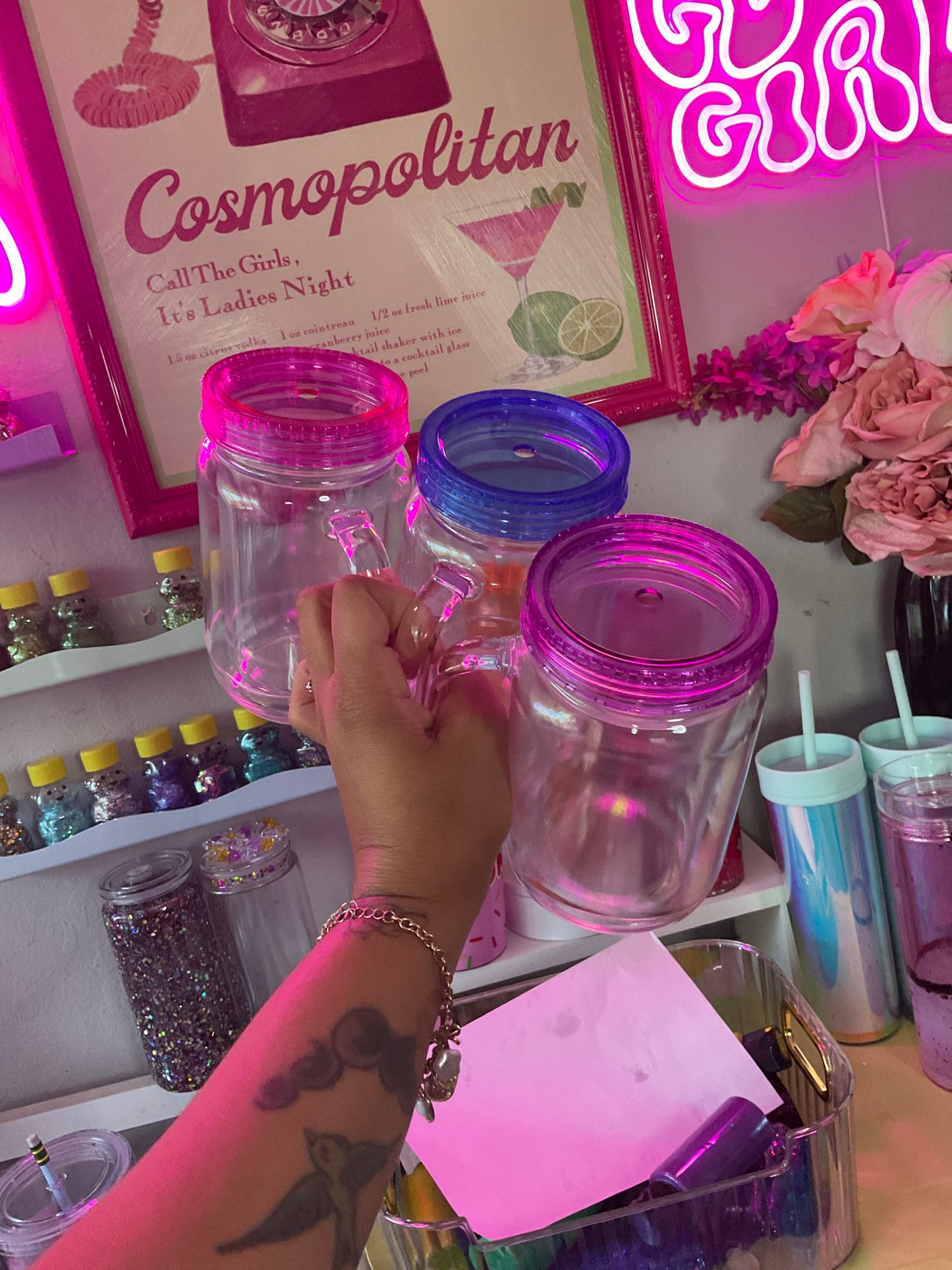 20 oz Jelly Jars Colors