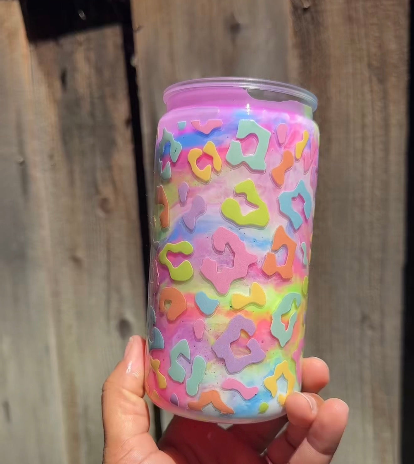 Rainbow Leopard Dream Cup – Lisa Frank-Inspired Tumbler