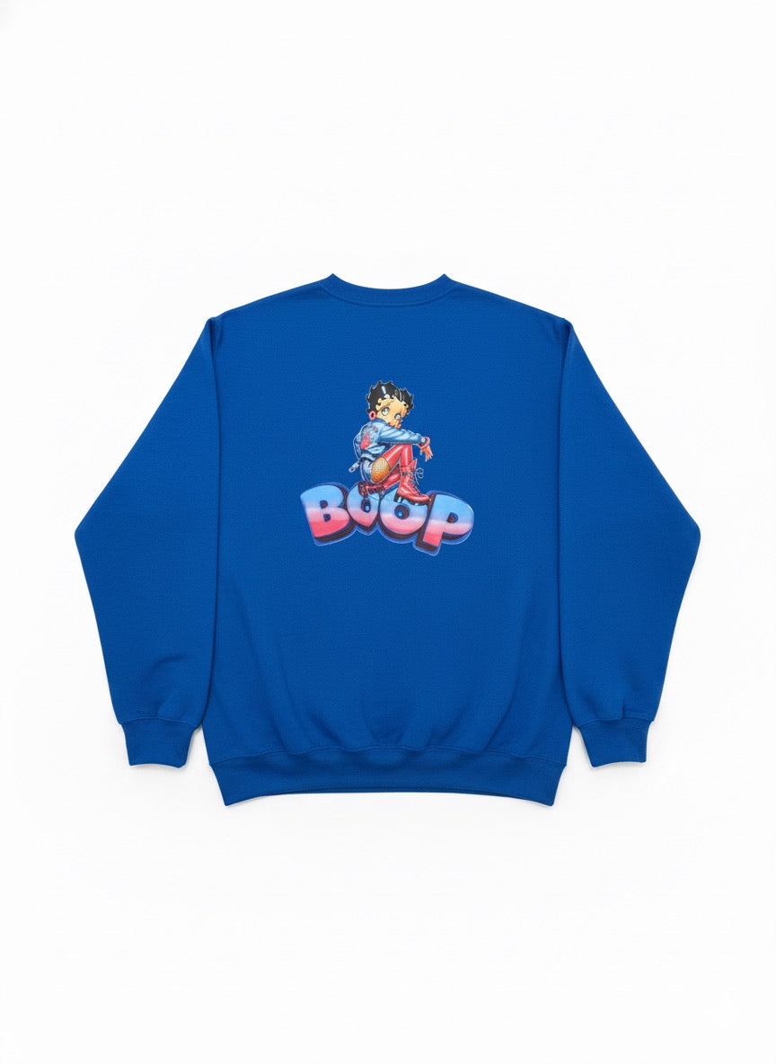 Boop Retro Crewneck – Electric Blue