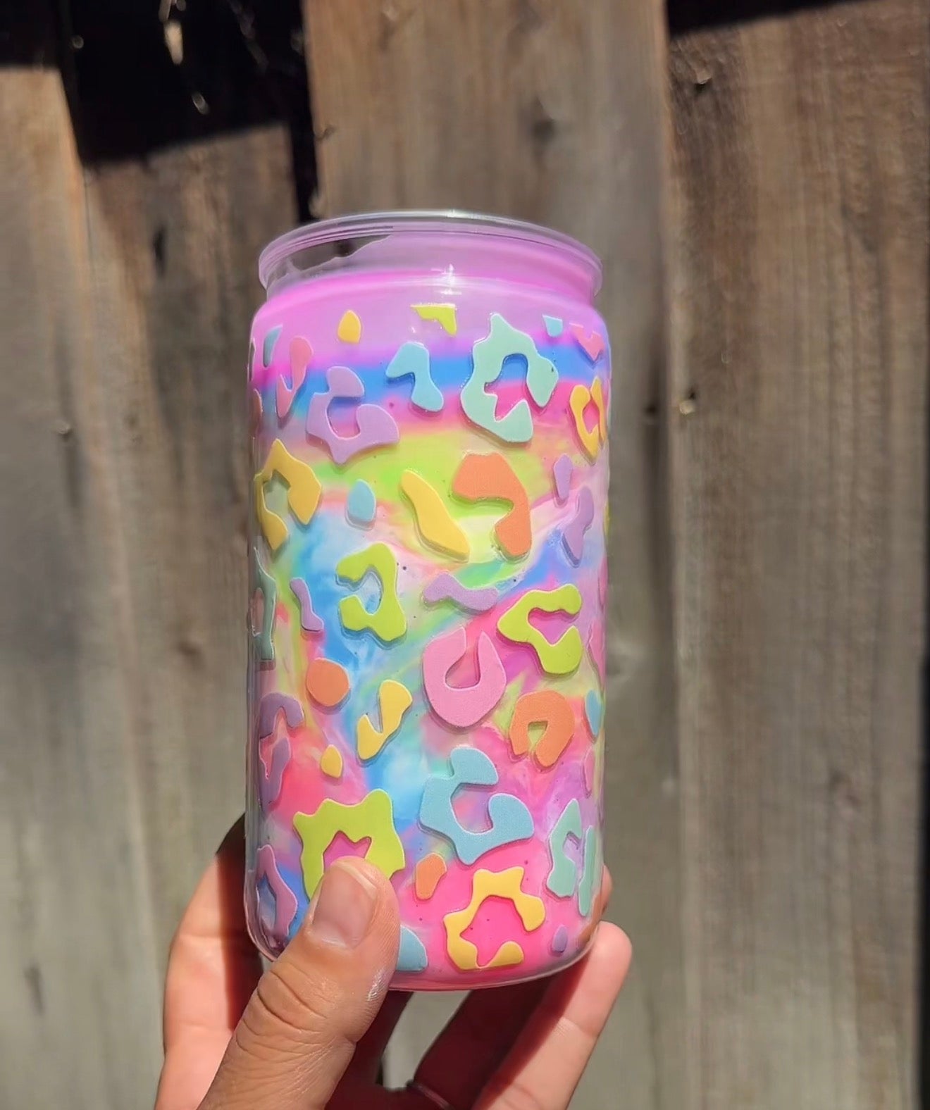Rainbow Leopard Dream Cup – Lisa Frank-Inspired Tumbler