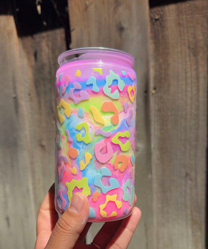 Rainbow Leopard Dream Cup – Lisa Frank-Inspired Tumbler