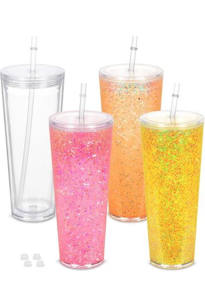 24oz Acrylic Snow Globe Tumbler