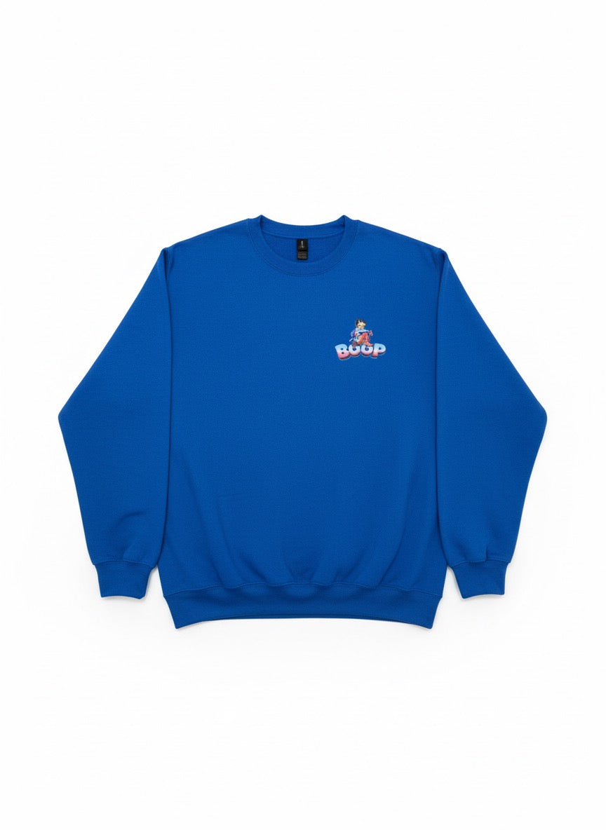 Boop Retro Crewneck – Electric Blue