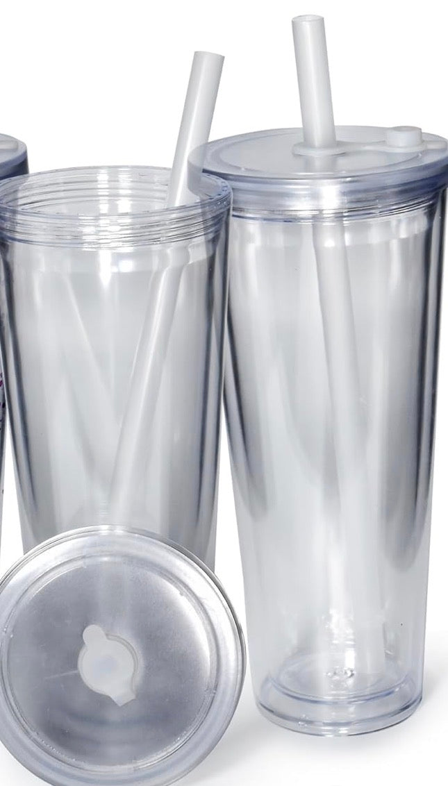 24oz Acrylic Snow Globe Tumbler